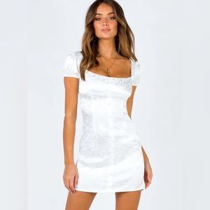 Princess Polly “Trya Mini Dress”. Worn once. Perfect condition size US 4 White